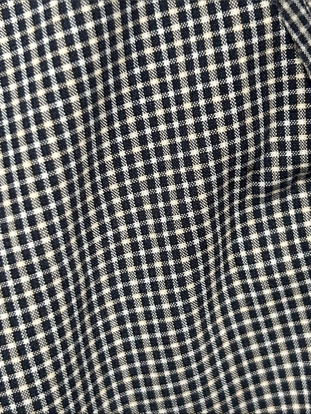 Jos. A. Bank Executive Collection Button Down Shirt Medium Black Tan Microcheck - Picture 6 of 8
